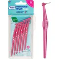 TePe Interdentalbürsten Angle Pink, ISO-Größe 0, Ø 0,4 mm, für kleine Zahnzwischenräume, 6 Stück
