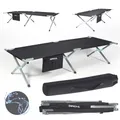 24MOVE® Feldbett Campingbett bis 200 kg In-und Outdoor Camping faltbar, 210 x 72 x 45cm, tragbar mit Tasche, für Garten oder Reisen