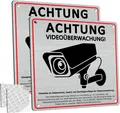 Videoüberwachungsschild DSGVO Hinweis 15x15 cm Aluminium Warnschild Selbst