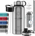 BeMaxx Trinkflasche Edelstahl ACTIVE FLASK silber 950ml