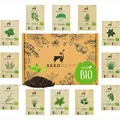 Deine Gartenwelt Seedhero BIO Kräuter Samen Set - 12 Kräutersamen aus biologischem Anbau, samenfestes Saatgut, Küchenkräuter und Gartenkräuter, Set mit Basilikum, Dill, Kresse, Petersilie