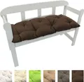 Bankauflage Ibiza - Polsterauflage für Gartenbänke Gemütlich & Langlebig, Farbe:Braun, Größe:140 x 45 cm
