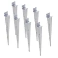 Aqbau 8er Set L-Pfostenträger 40x500 mm zum Einschlagen
