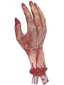 Abgehackte Blutige Hand 30cm Halloween Deko von Smiffys, Horror Requisite