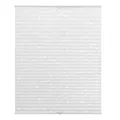 Lichtblick Plissee Klemmfix, ohne Bohren, verspannt, lichtdurchlässig, Blickdicht, Ausbrenner, weiß-weiß Weiß Pflanze, 90 cm x 220 cm (B x L)