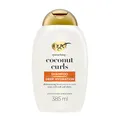 OGX Quenching + Coconut Curls Shampoo (385 ml), feuchtigkeitsspendendes Locken Shampoo mit Kokosöl, Zitronenöl & Honig, ohne Sulfate