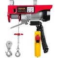 VEVOR 230V Elektrische Seilwinde 125kg bis 250kg Hubhöhe 12m Seilzug Motorwinde 510W Motor Flaschenzug 10m/min Hubgeschwindigkeit Hebezug mit kabelgebundener Fernbedienung Seilhebezug Kettenzug