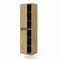 Vicco Badschrank, Eiche Artisan, Holzwerkstoff, 10 Fächer, Rechteckig, 50x170x33 cm, Badezimmer, Badezimmerschränke, Hochschränke