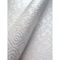 Newroom Vliestapete, Weiß Tapete Orientalisch Glänzend - Mustertapete Metallic Silber Arabisch Grafisch Modernes Ornament für Wohnzimmer Schlafzimmer Küche weiß
