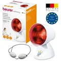 BEURER Infrarotlampe IL 35 tiefenwirksame Wärmelampe mit 150 Watt, Medizinprodukt, Wohltuende Wärme bei Erkältungen und Muskelverspannungen weiß