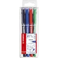 STABILO Fineliner sensor, 4er Kunststoff-Etui Office