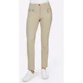 Stretch-Hose HEINE, Damen, Gr. 36, Normalgrößen, beige (sand), 48% Baumwolle, 45% Polyester, 7% Elasthan, Miedereinsatz:15% Elasthan, 85% Polyamid, unifarben, lang, Hosen