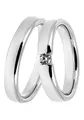 Trauring "Schmuck Geschenk Silber 925 Trauring Ehering Partnerring LIEBE", Made in Germany - wahlweise mit oder ohne Zirkonia silberfarben + kristallweiß mit Zirkonia 56 - mit Zirkonia