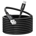 Extra Langes 5M USB C Ladekabel, 3.1A Schnellladekabel, USB anf Typ C Kabel geflochten für PS5 Controller, Samsung Galaxy S10/S9/S8 Plus, Note 10 9 8, LG V30 V20 G6 G5, Moto, LG, HUWEI, Mi9/8,etc