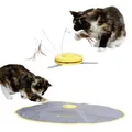 Katzenspielzeug 2in1 Catch the TailFeather, Federwedel, gelb, grau, 70x53x5cm...