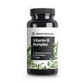natural elements Vitamin B Komplex - 180 Kapseln - Hochdosiert: 500 µg Vitamin B