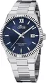 LOTUS Analog 18835/2 Herren Uhr Analog 10ATM Quarz Edelstahl Silber Blau