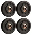 LFJ 90mm Seilrolle, Umlenkrolle, Universallager Riemenscheibe für Gym Fitnessgeräte Ersatzteil Garagentor Kabelmaschine Drahtseilrolle (4Pcs)