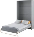 Schrankbett 120 x 200 Vertikal CP-02 Grau LENART CONCEPT PRO Wandklappbett