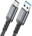 deleyCON 2m USB-A auf USB-C Kabel USB 3.0 5Gbps (USB 3.2 Gen1) Ladekabel Datenkabel für Smartphone Tablet Notebook Kamera HDD SSD Externe Festplatte Usw.