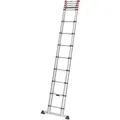 HAILO Teleskopleiter "T80 FlexLine", 13 Srossen, max. Arbeitshöhe: 450 cm - silberfarben