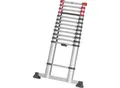 Teleskopleiter Hailo T80 FlexLine, EN 131-6, höhenverstellbar, Einhand-Entriegelung, Quertraverse, bis 150 kg, 13 Sprossen