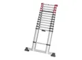 Hailo FlexLine T80 Alu-Sicherheits-Teleskopleiter 13 Sprossen | Höhenverstellbar, 7113-131 (7113131)