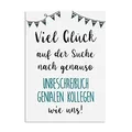 Postkarte Kollegen Abschied Kollegen Geschenk Postkarte Sprüche Ruhestand Karte (Jobwechsel)