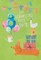 Zahlengeburtstag 8 Jahre - Glückwunschkarten im Format  11,5 x 17 cm - Hund, Gan