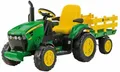 Neu Traktor Peg Perego John Deere Ground Force Akku Wiederaufladbar 12V 8Ah