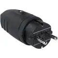 as-Schwabe Schutzkontaktstecker 60410, außen, IP44, Gummi, schwarz