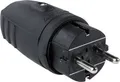 AS Schwabe 60410 Schutzkontaktstecker Gummi 230V Schwarz IP44