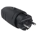 Gummistecker 230V 16A IP44 Schwarz für Außenbereich - as Schwabe 60410