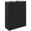 vidaXL Hoher Pflanzkübel Schwarz 55 x 22 x 70 cm Poly-Rattan