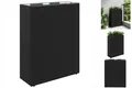 Hoher Pflanzkübel Schwarz 55x22x70 Cm Poly-Rattan