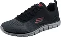Skechers Herren Track Ripkent Sneaker, Black Mesh Charcoal Trim, 44 EU