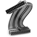 24-Pin ATX Netzteil Kabel Intern 30cm Nylon 18AWG PSU PC Computer Mainboard Grau