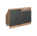 Vicco Unterschrank R-Line, Anthrazit Landhaus/Goldkraft Eiche, 120 cm 2er Set (2-St)