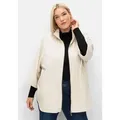Sheego Hemdjacke Große Größen in lockerer Cape-Form, mit Wollanteil beige 46