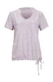 T-Shirt "Lilleo WMN TSHRT F", Gestreiftes, schnelltrocknendes Funktionsshirt mit verstellbarem Saum, Gr. 40, lila