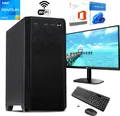 Komplett PC - Office - Multimedia - Workstation PC - Intel 27" Monitor - Drahtlose Tastatur und Maus - Office 2021 - Windows 11 - 8GB RAM - 512 SSD