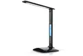 Brandson Schreibtischlampe LED Tischlampe mit 450 Lumen, 3 Lichtfarben und 5 Helligkeitsstufen, Dimmfunktion, Farbwechsel, mehrere Helligkeitsstufen, Temperatur-, Alarm- & Kalenderfunktion, LED fest integriert, warmweiß, neutralweiß, tageslichtweiß, Lampe kalt, warm oder neutralweiß, Temperatur Alarm & Kalenderfunktion