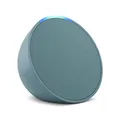 Echo Pop (Neueste Generation) | Kompakter und smarter Bluetooth-Lautsprecher mit vollem Klang und Alexa | Blaugrün