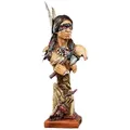 Figuren Shop GmbH Dekofigur Büste Native American - Ureinwohner mit Tomahawk Amerika Western Deko bunt