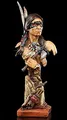 Indianer Büste - Indianer Figur mit Tomahawk
