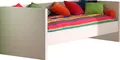 Einzelbett VIPACK, weiß, B:96cm H:77cm L:210cm, Betten, Einzelbett, mit gradliniger Optik und Liegefläche 90x200 cm, Weiß lackiert