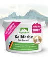 AlpenKalk Weiße Kalkfarbe & Wandfarbe für Innenräume I 21 kg für ca. 100m² I Hochdeckend & wischfest für natürliches Raumklima I Atmungsaktiv mit Anti-Schimmel Formel I Für Allergiker & Kinder