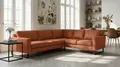 Home affaire Ecksofa Pinto, XXL, 250/290 cm, langer Schenkel, Ottomane, Cord, Chenille, Lederoptik, mit Keder, Metallfüße, Wellenunterfederung