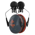 JSP SONIS COMPACT Aufsteck-Gehörschutz - 31 dB SNR - Grau/Orange - Ohrenschützer für Erwachsene - Flexible, Bequeme Passform - Für Werkstatt, Gartenpflege und Industrie - EN 352-3