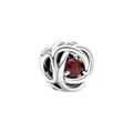 PANDORA MOMENTS Charm Geburtsstein Januar Rot 790065C06